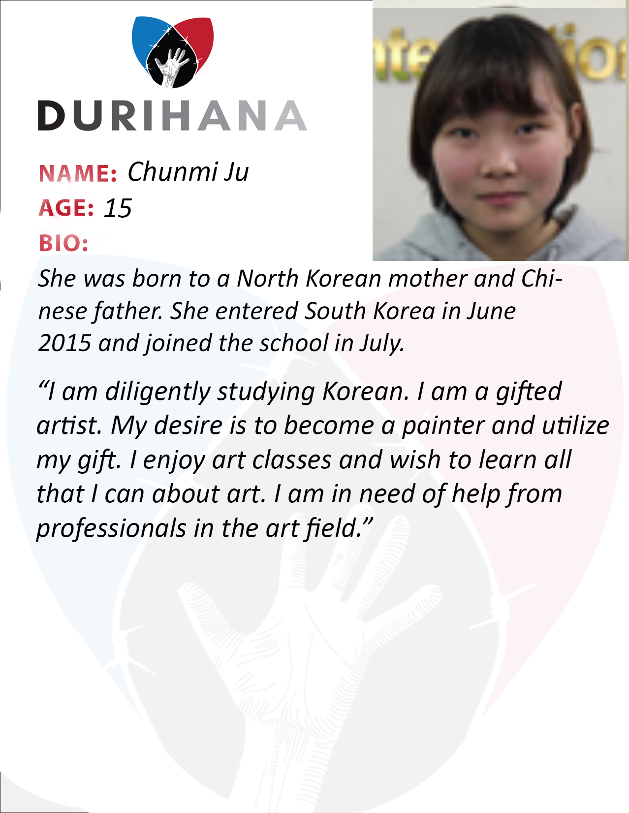 Chunmi Ju Student Bio